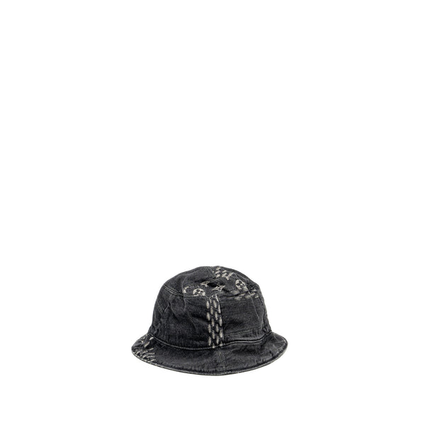Louis Vuitton Size 58 Nigo Damier Bucket Hat Denim Black