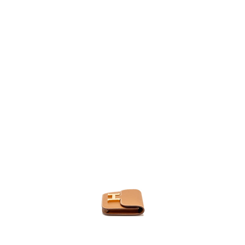 Hermes Constance Slim Epsom Gold GHW Stamp Z