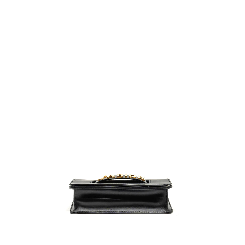 DIOR J'ADIOR Medium Flap Bag With Chain Leather Black GHW