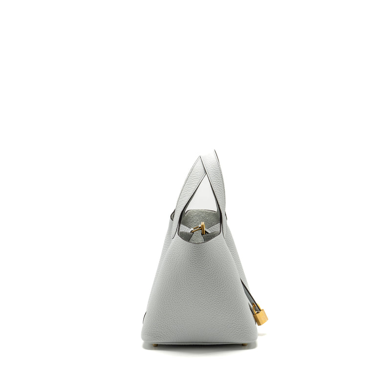 Hermes Picotin 18 Lock Bag Clemence Blue Pale GHW stamp B