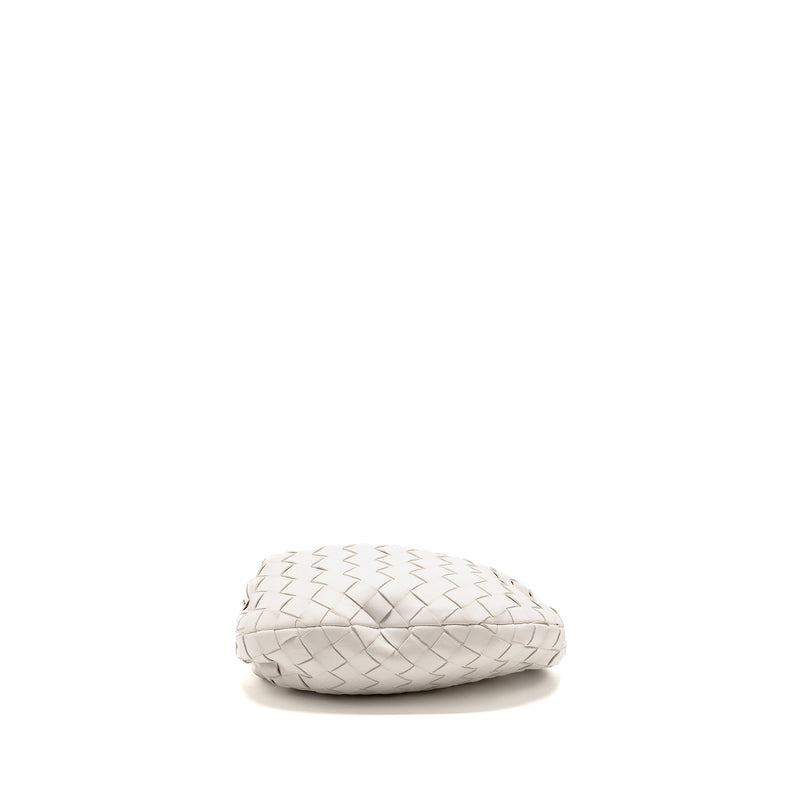Bottega Veneta Mini Jodie Lambskin White GHW