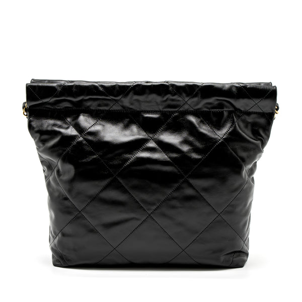 Chanel Small 22 Bag Shiny Calfskin Black GHW (Microchip)