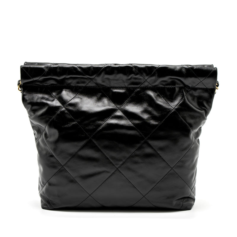 Chanel Small 22 Bag Shiny Calfskin Black GHW (Microchip)