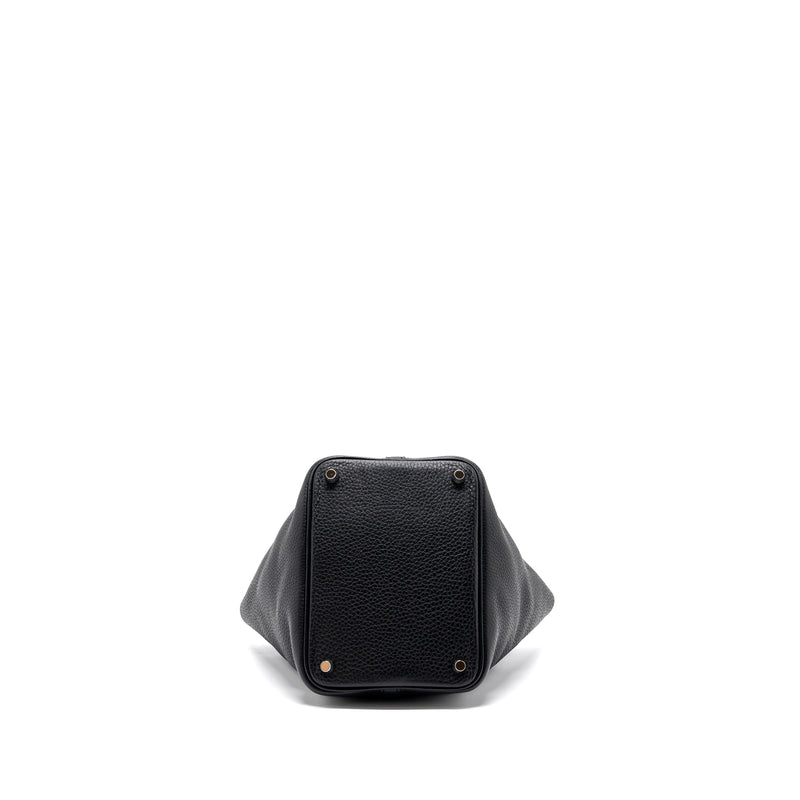 Hermes Picotin 18 Clemence Black SHW Stamp A