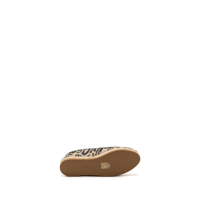 Dior size 36 Granville Espadrille brown / black