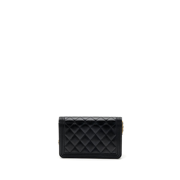 Chanel Boy Wallet On Chain Caviar Black GHW