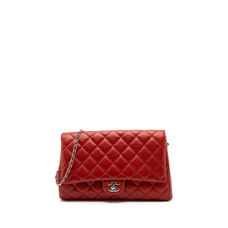 SOLD) CHANEL Wallet On Chain Caviar Red SHW