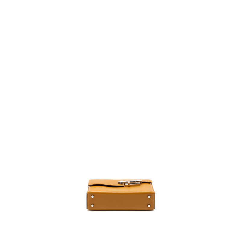 Hermes Mini Strap Verrou Bag Chevre Mysore Caramel/Multicolour SHW Stamp Z