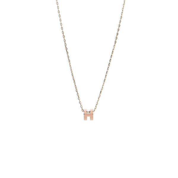 HERMES Mini Pop H Pendant Rose Dragee SHW