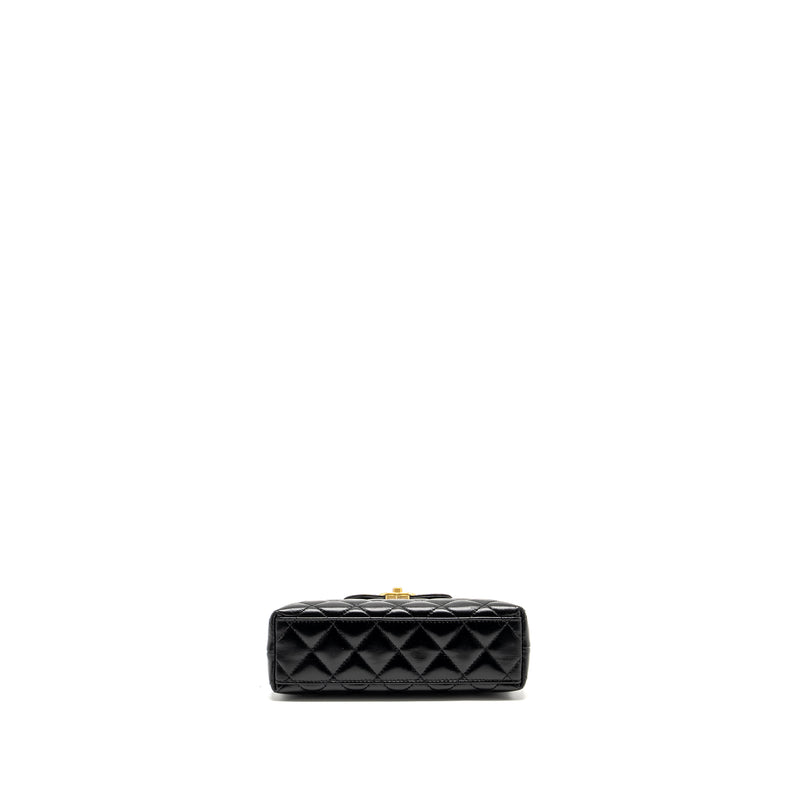 Chanel Mini Kelly Shopping Tote Bag Calfskin Black GHW (Microchip)