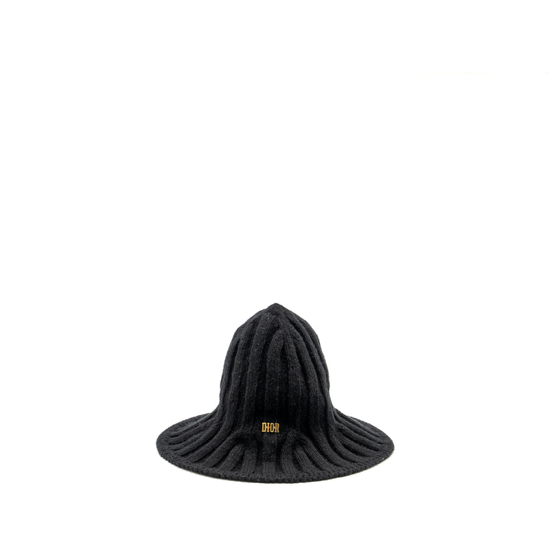 Dior Letter Logo Wire-Brimmed Beanie Wool Black