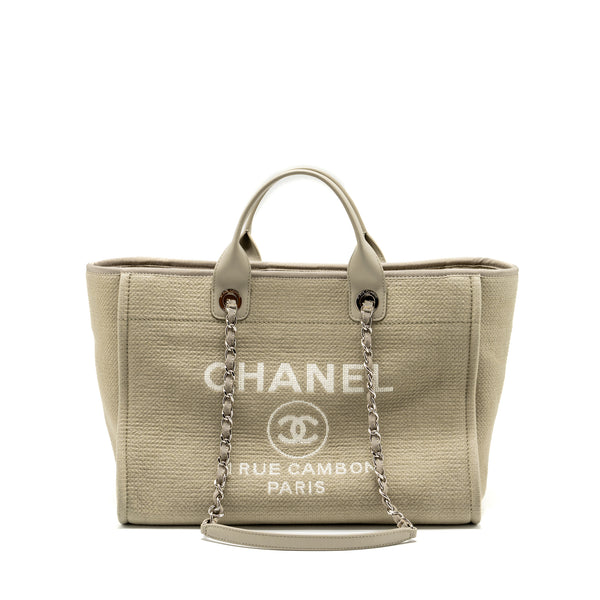 Chanel Deauville tote bag canvas beige SHW (microchip)