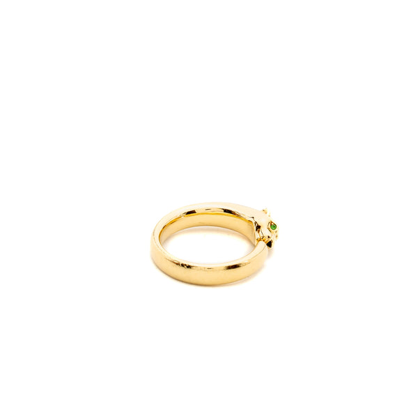 Cartier Size 56 Panthers de Cartier Ring Small Model, Yellow Gold/Tsavorite Garnets/Onyx