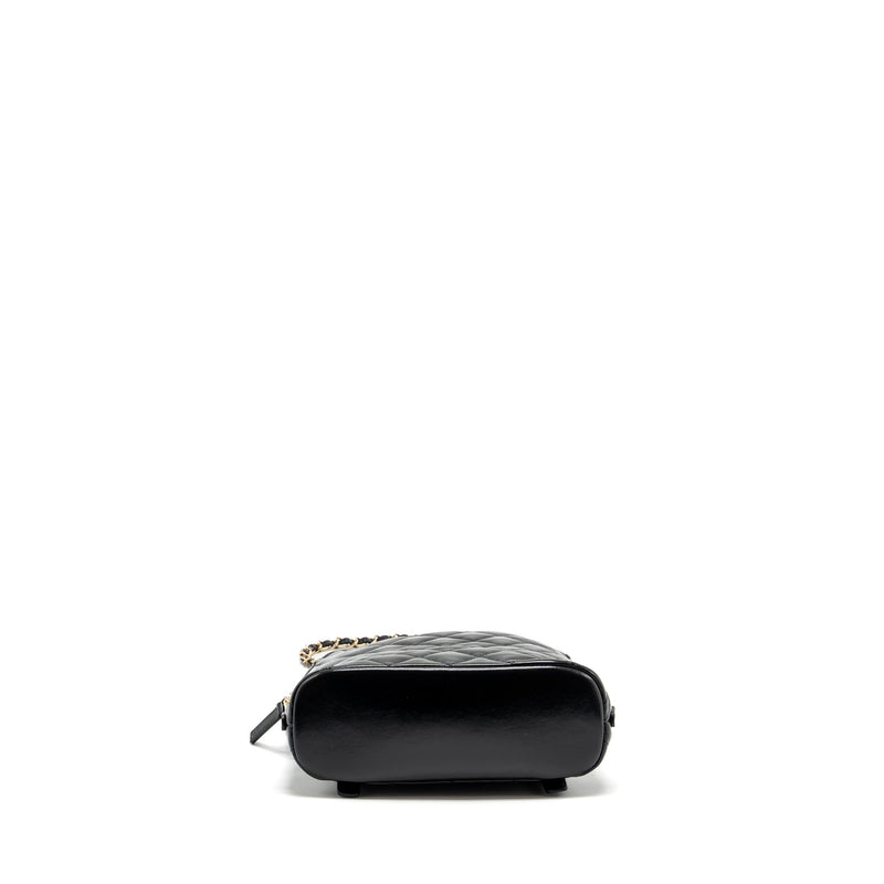Chanel 22A Mini Backpack Patent Black LGHW (microchip)