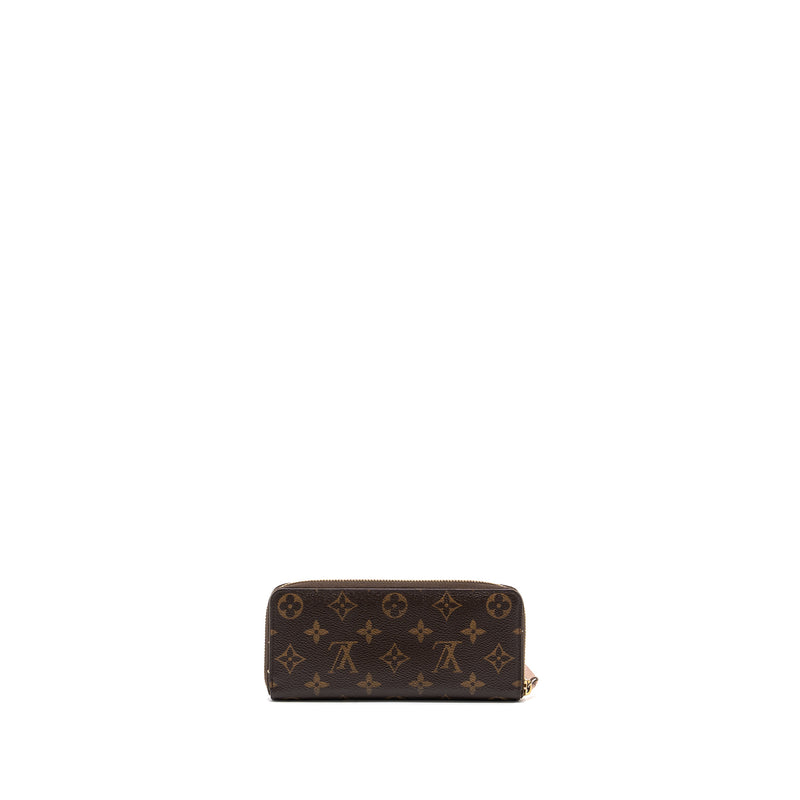 Louis Vuitton Clemence Long Wallet MONOGRAM CANVAS Rose ballerine GHW