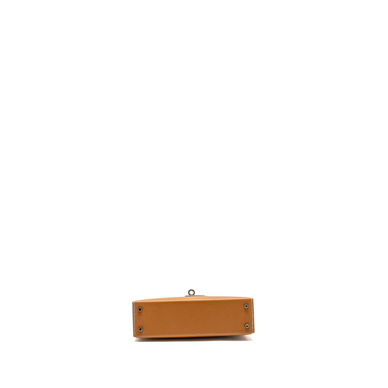 Hermes Mini Kelly II Epsom Gold SHW STAMP U