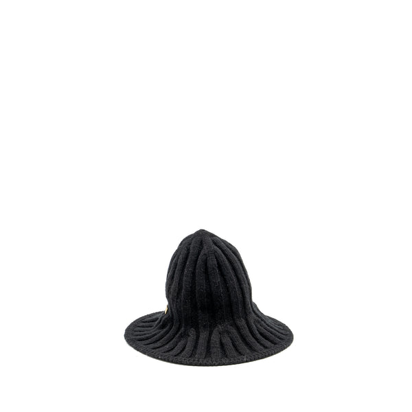 Dior Letter Logo Wire-Brimmed Beanie Wool Black