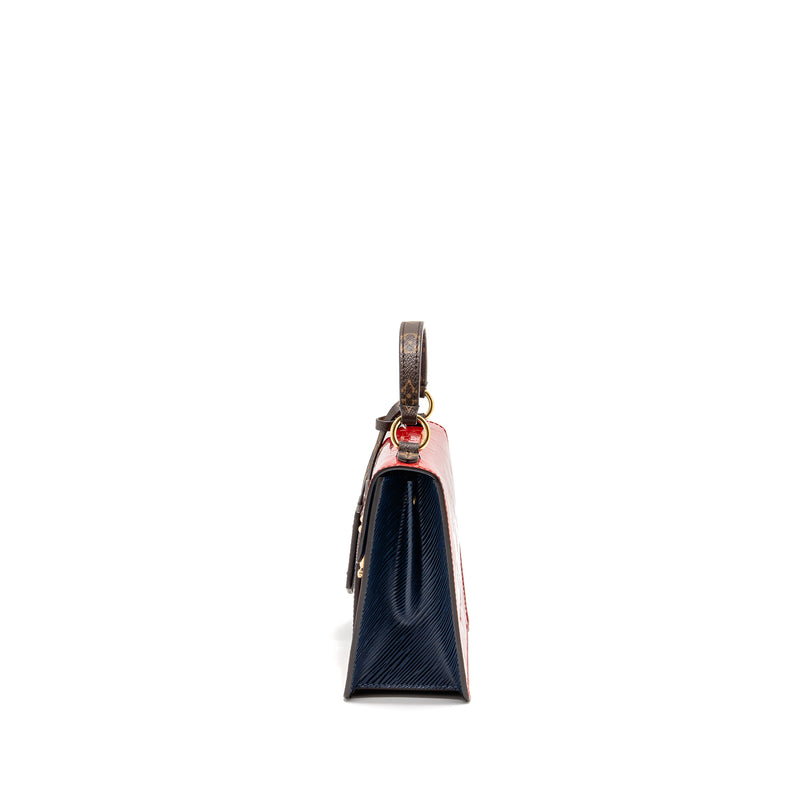 Louis Vuitton Spring Street Bag Patent/EPI/Monogram Canvas Red/Dark Blue/Brown GHW
