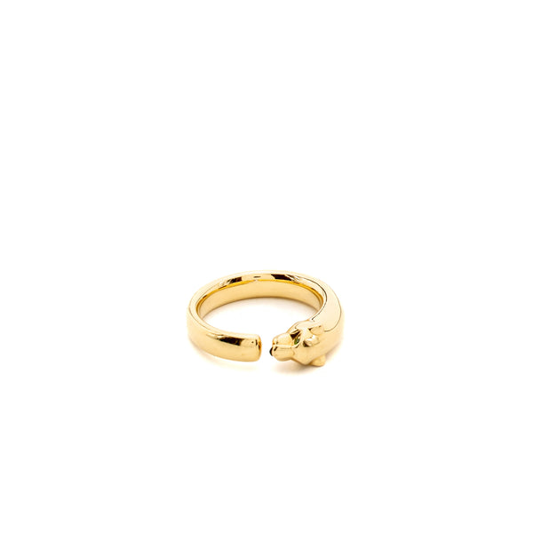 Cartier Size 56 Panthers de Cartier Ring Small Model, Yellow Gold/Tsavorite Garnets/Onyx
