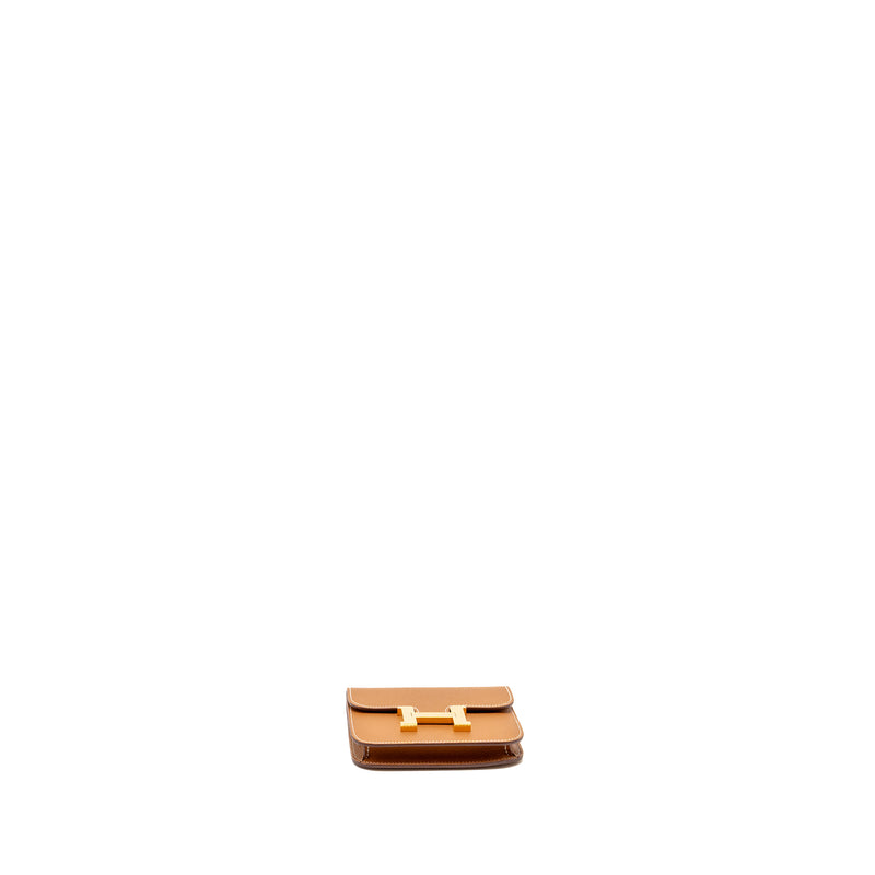 Hermes Constance Slim Epsom Gold GHW Stamp Z