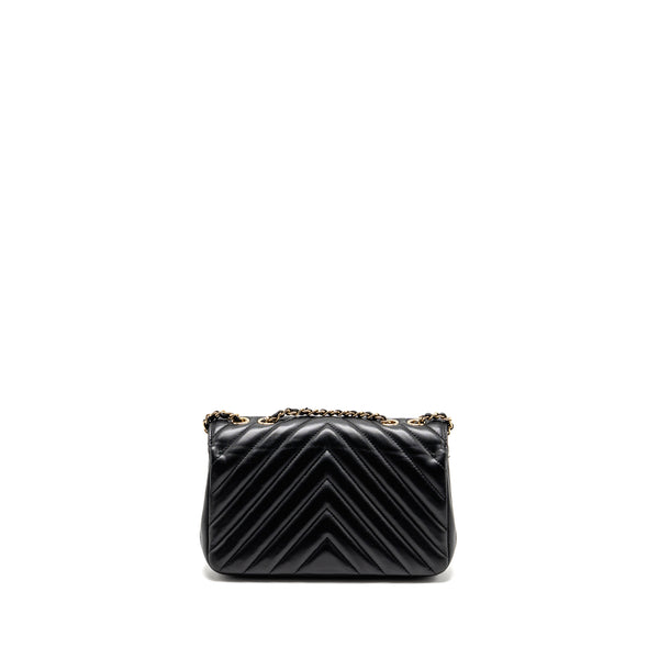 Chanel Chevron Flap bag lambskin black LGHW