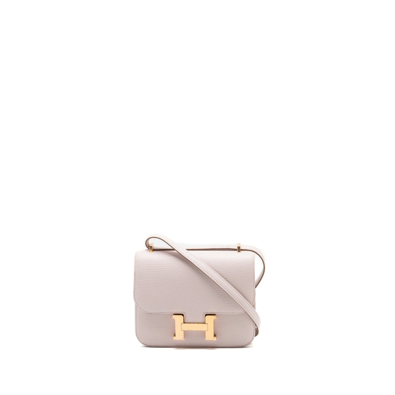 Hermes Mini Constance Chèvre Mysore Mauve Pale RGHW Stamp B