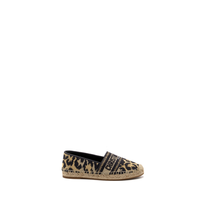 Dior size 36 Granville Espadrille brown / black