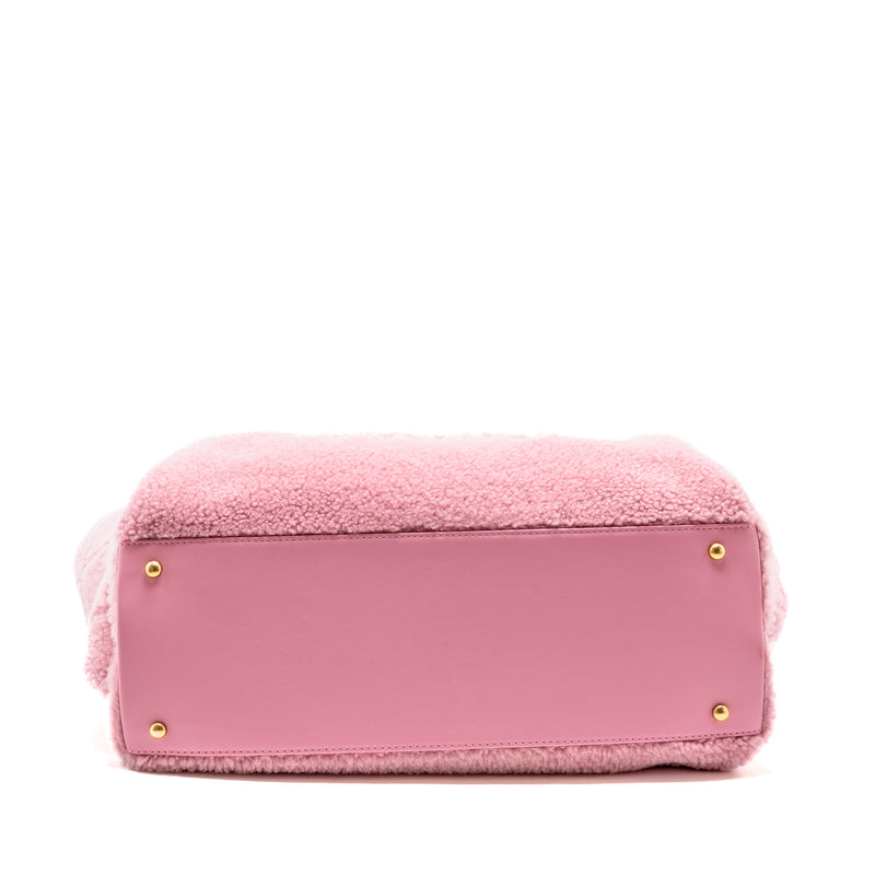 Chanel 22a Deauville Tote Shearling Lambskin Pink GHW (microchip)