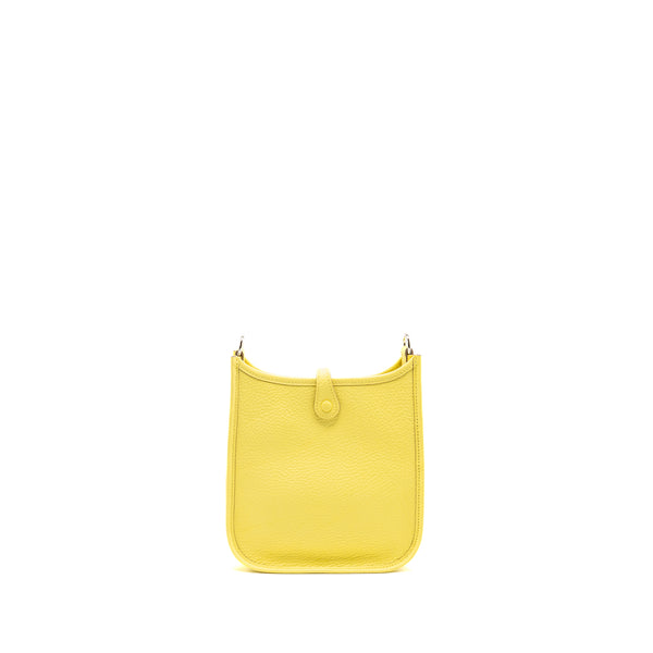 Herme Mini Evelyne Clemence Limoncello SHW Stamp W
