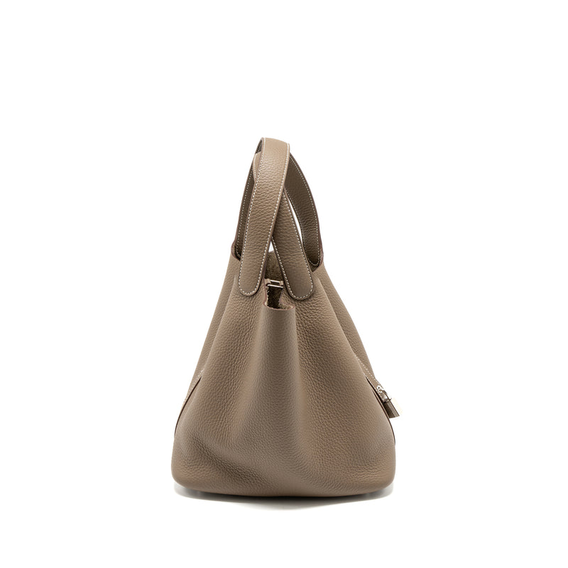Hermes Picotin 22 Lock Bag Clemence Etoupe SHW Stamp B