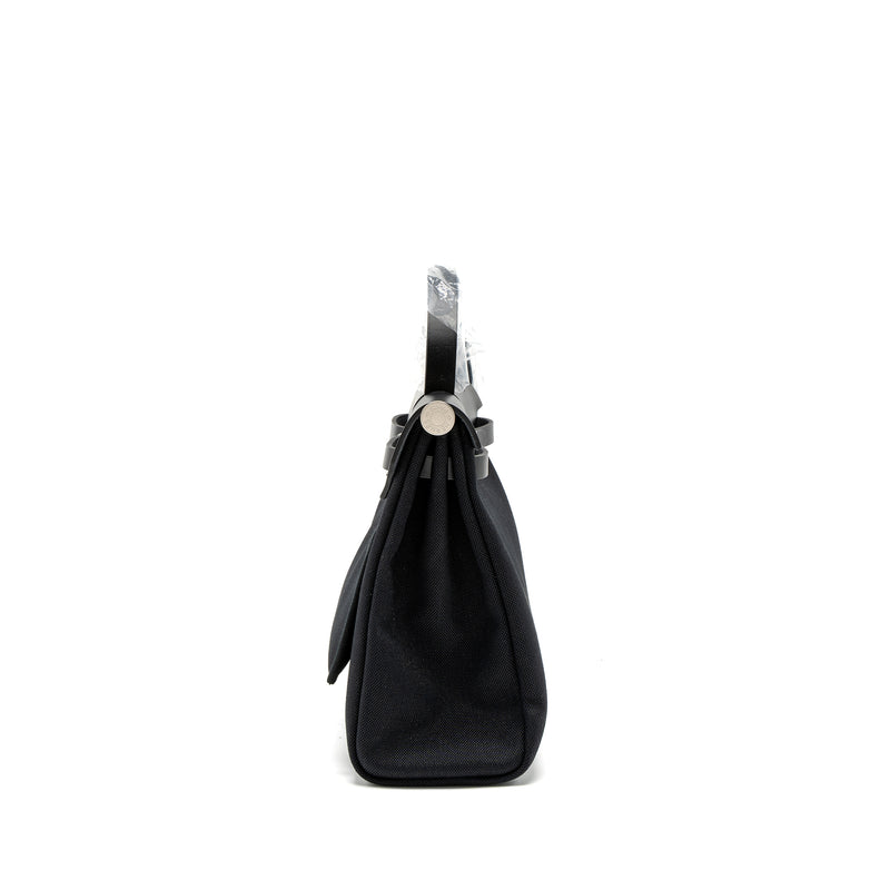 Hermes Herbag Zip 31 Bag Retourne Toile Militaries Canvas/Hunter Black SHW Stamp U