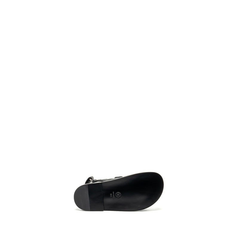 Chanel Size 36 Dad Sandals Lambskin So Black