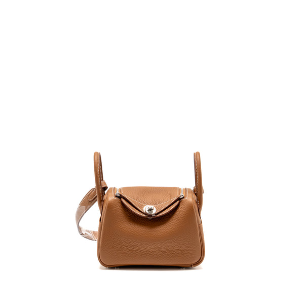 Hermes mini lindy II clemence gold SHW stamp K