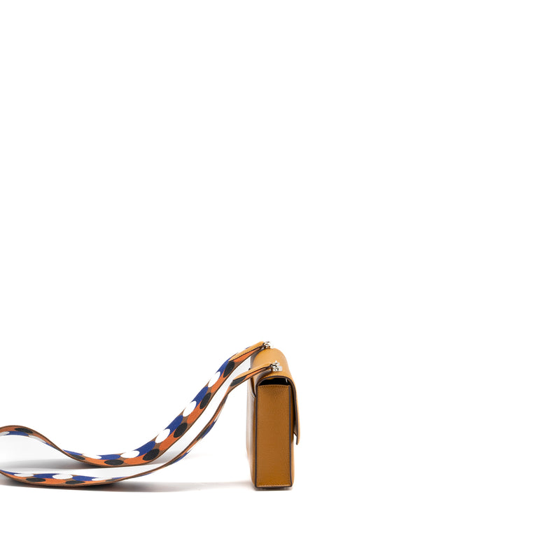 Hermes Mini Strap Verrou Bag Chevre Mysore Caramel/Multicolour SHW Stamp Z