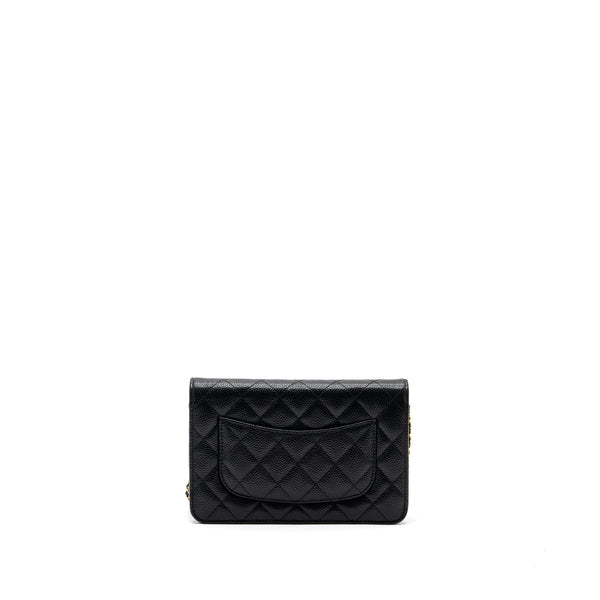 Chanel Classic Wallet On Chain Caviar Black GHW (microchip)