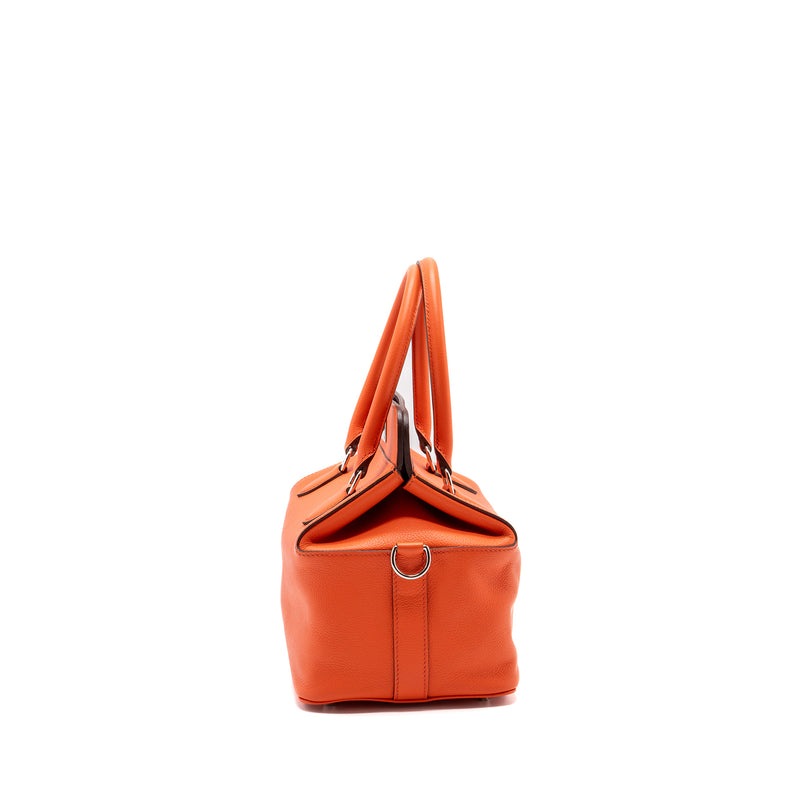 Hermes toolbox 20 evercolor orange poppy / Bordeaux SHW stamp A