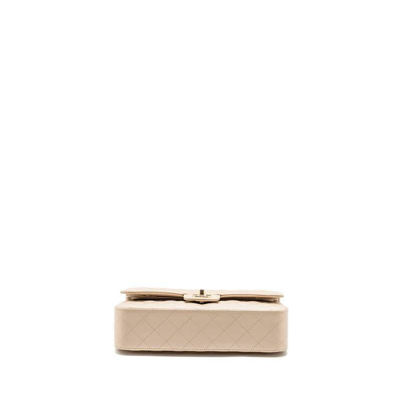 Chanel Medium Classic Double Flap Bag Lambskin Iridescent Ivory LGHW