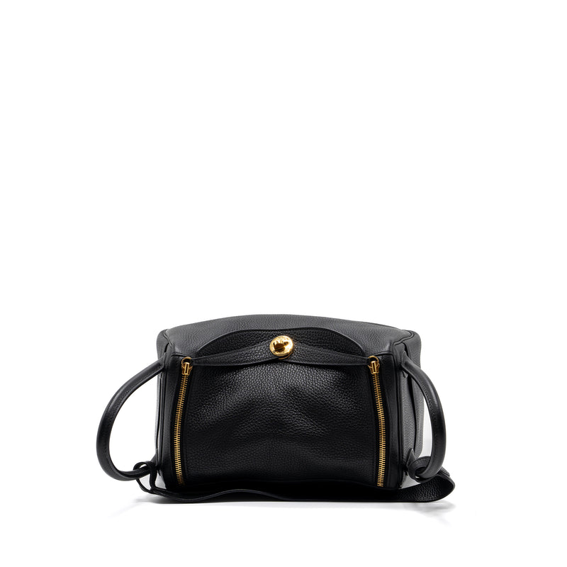 Hermes lindy 30 clemence black GHW stamp D