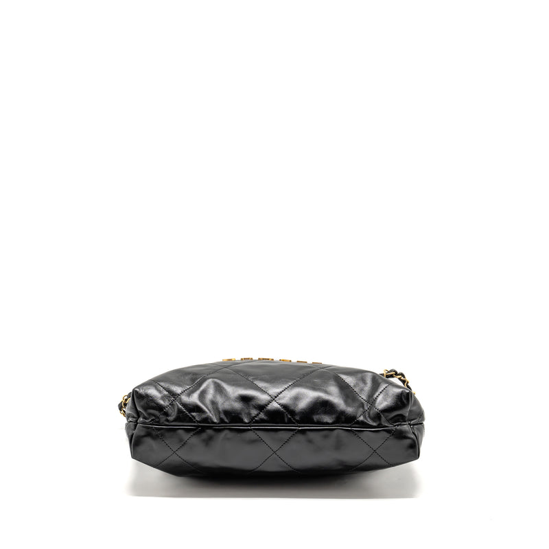 Chanel Small 22 Bag Shiny Calfskin BLACK GHW (Microchip)
