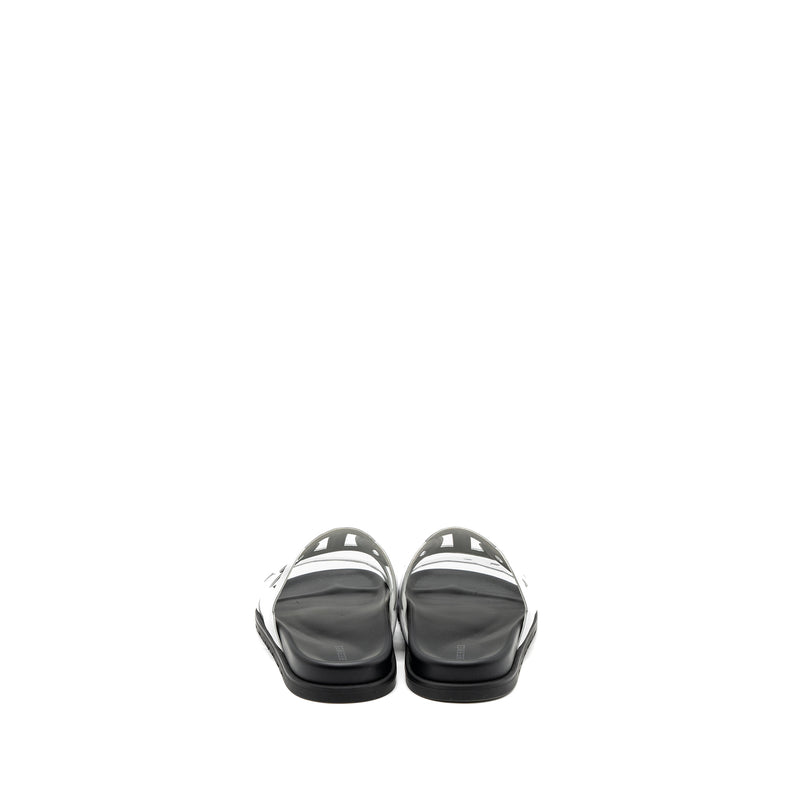 Hermes Size 40 Extra Sandals White/Black