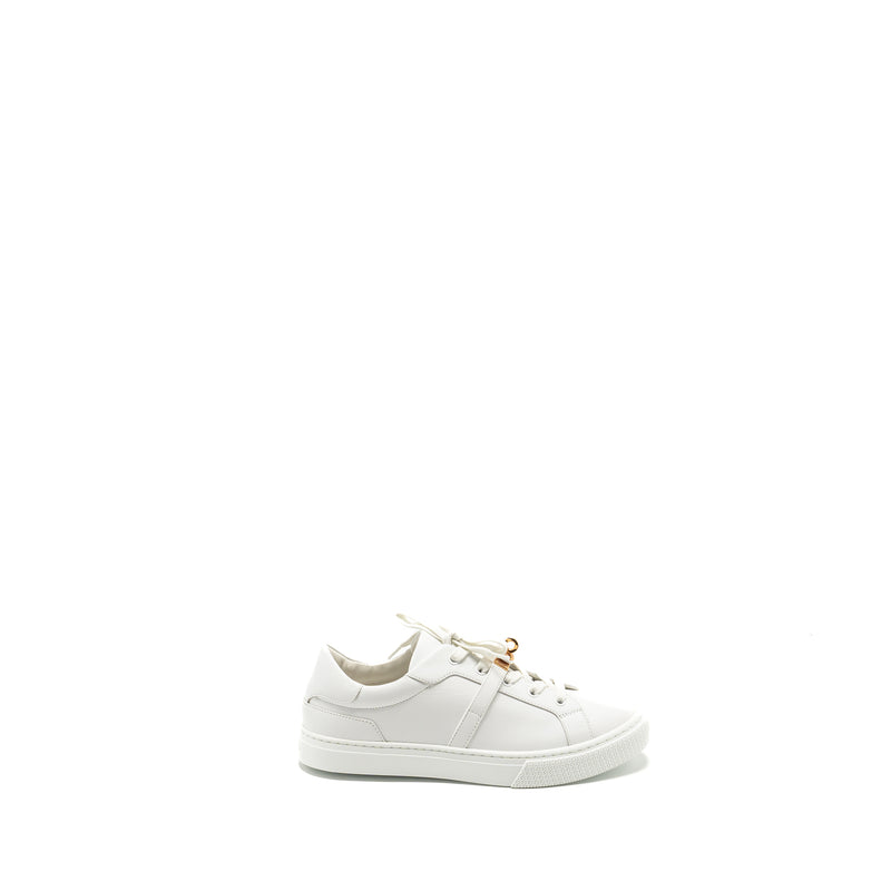 Hermes Size 38 Day Sneaker Calfskin White RGHW