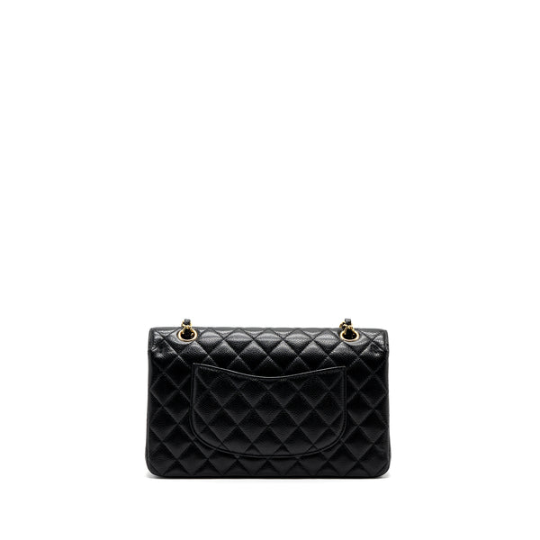 Chanel medium classic double flap bag caviar black GHW (microchip )