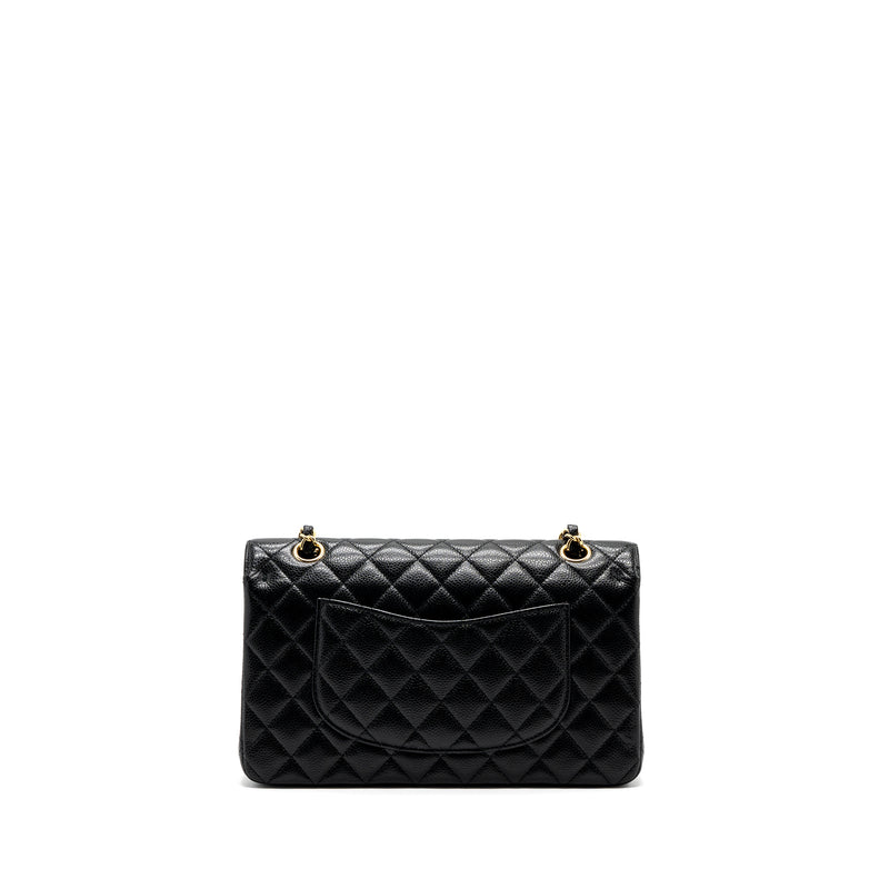 Chanel medium classic double flap bag caviar black GHW (microchip )