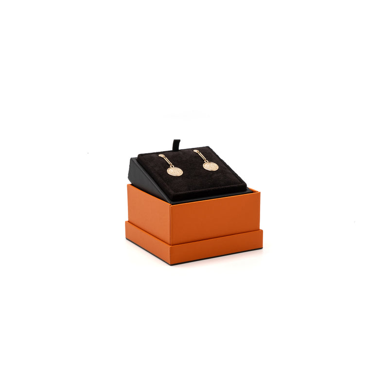 Hermes Ex-Libris Earrings Rose Gold