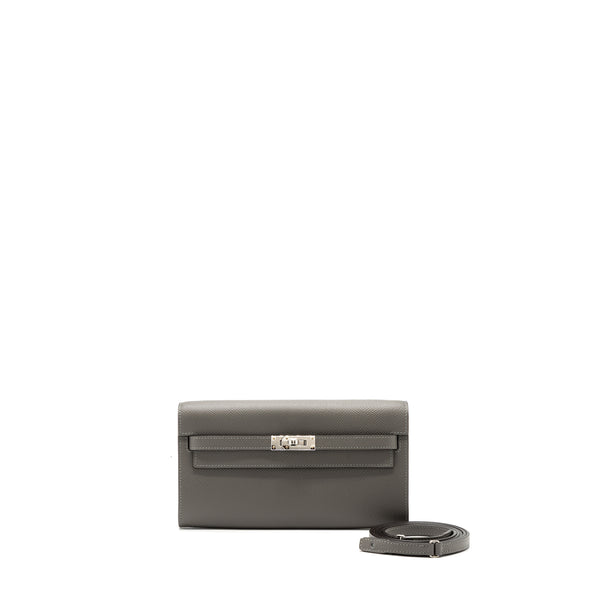 Hermes Kelly To Go Epsom Gris Meyer SHW Stamp U