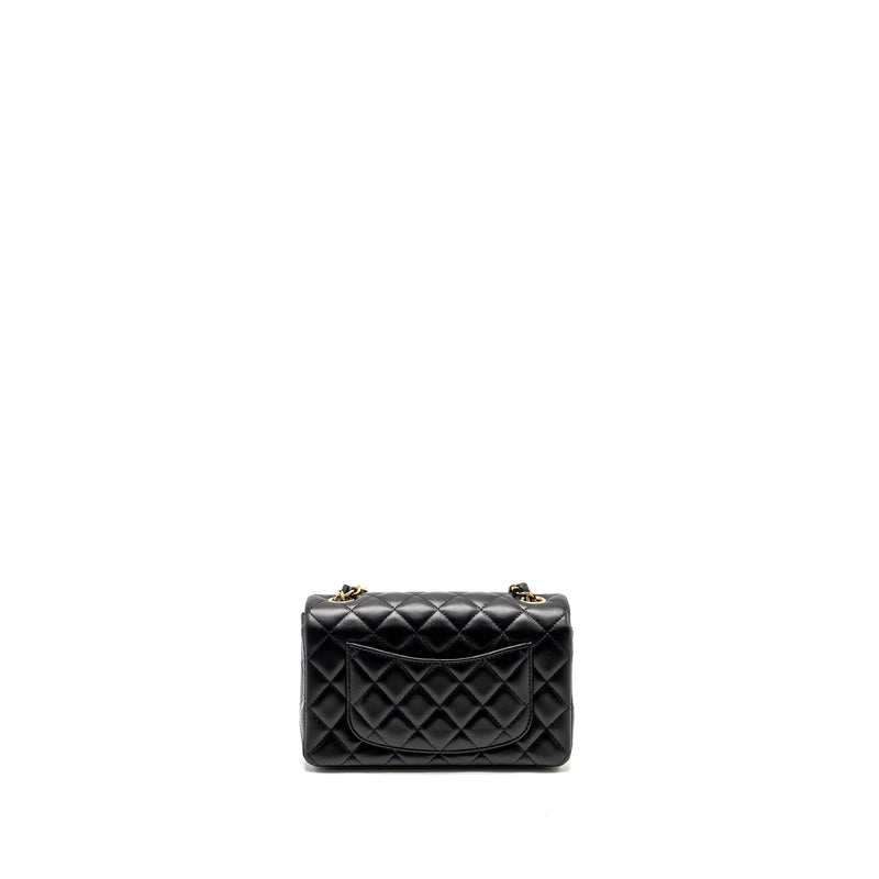 Chanel Mini Rectangular Flap Bag Lambskin Black LGHW (microchip)