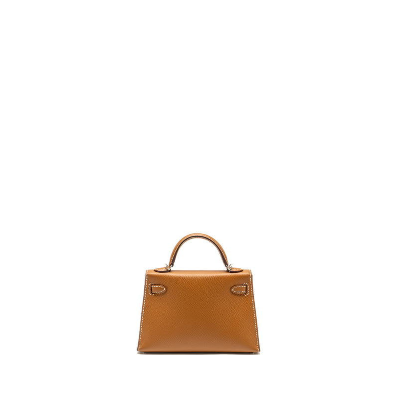 Hermes Mini Kelly II Epsom Gold SHW STAMP U