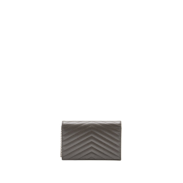 Saint Laurent/YSL Envelop Chain Bag Calfskin Grey SHW
