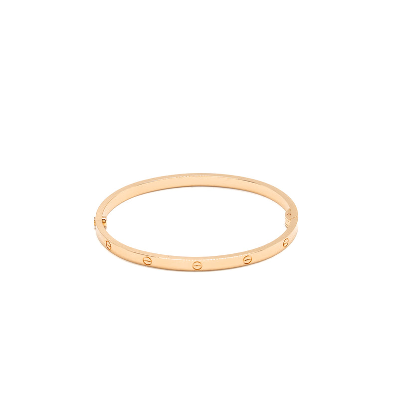 Cartier Size 17 Love Bracelet, Small Model, Rose Gold