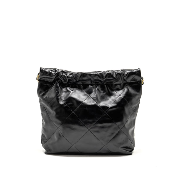 Chanel Small 22 Bag Shiny Calfskin BLACK GHW (Microchip)